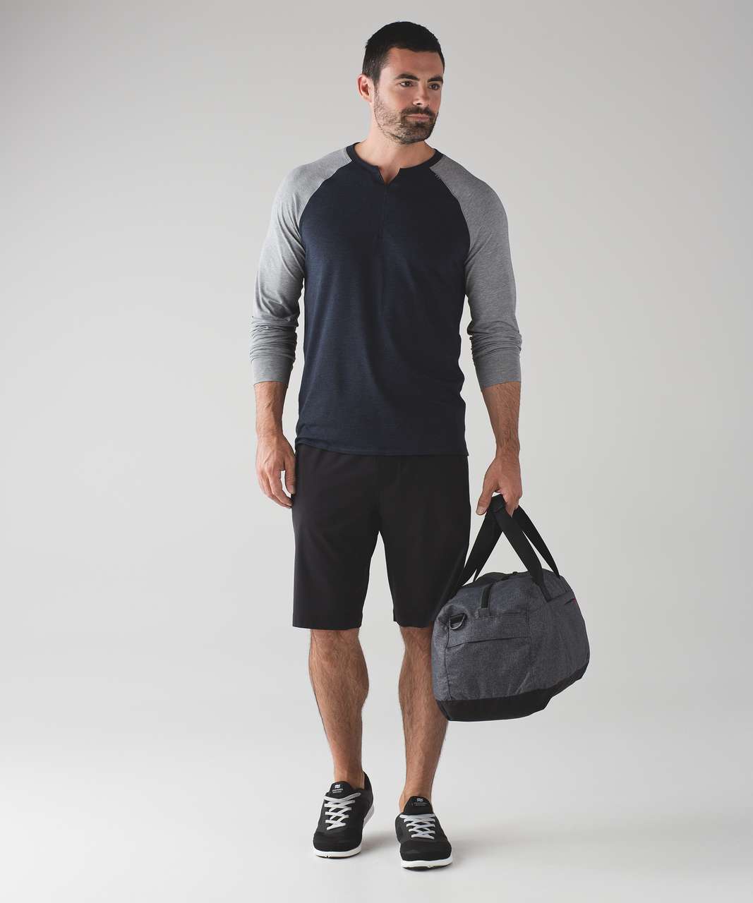 Lululemon Bodhi Long Sleeve - Heathered Inkwell / Heathered Medium Grey