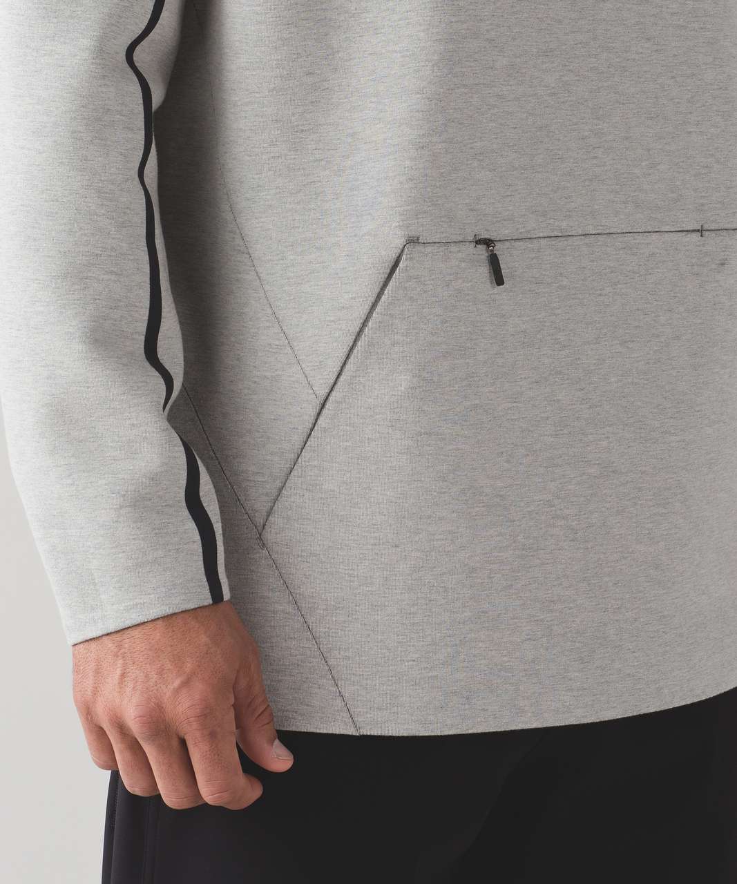 Lululemon Stratum Pullover Hoodie - Heathered Cable / Black - lulu