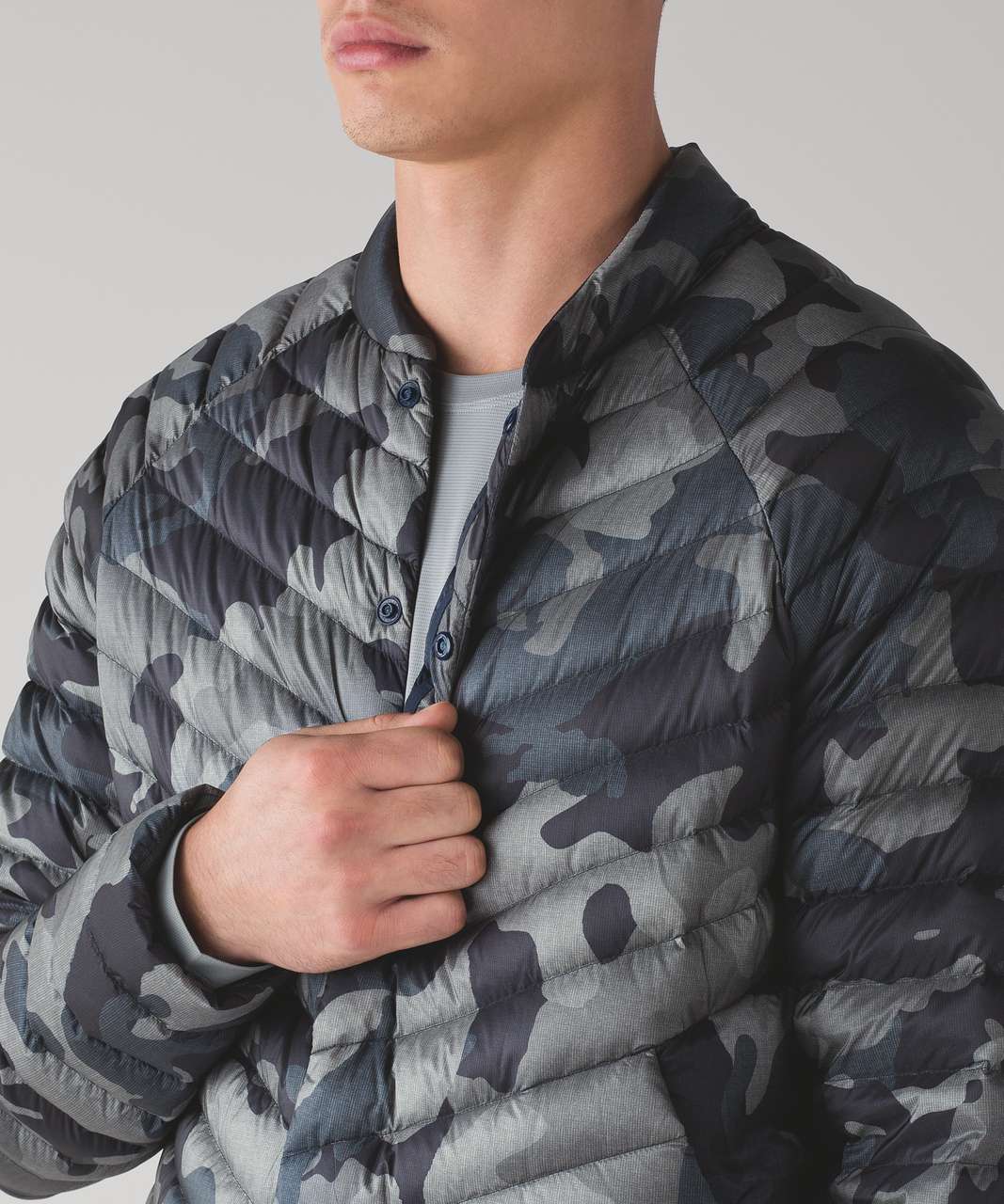 Lululemon Snap Down Jacket - Smokescreen Camo Mercury Nautical Navy