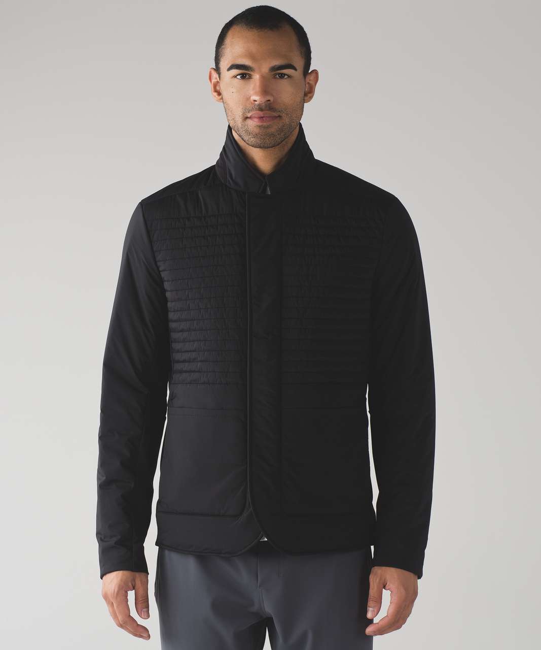 all saints black down padded jacket