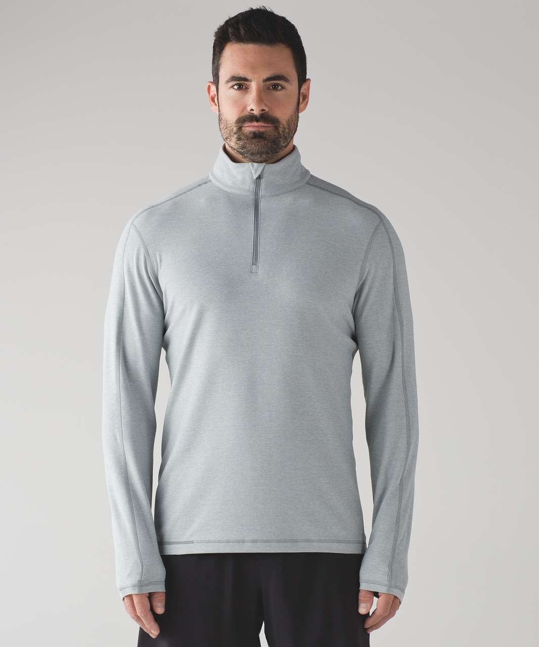 Lululemon Surge Warm 1/2 Zip Silver - Heathered Mercury - lulu