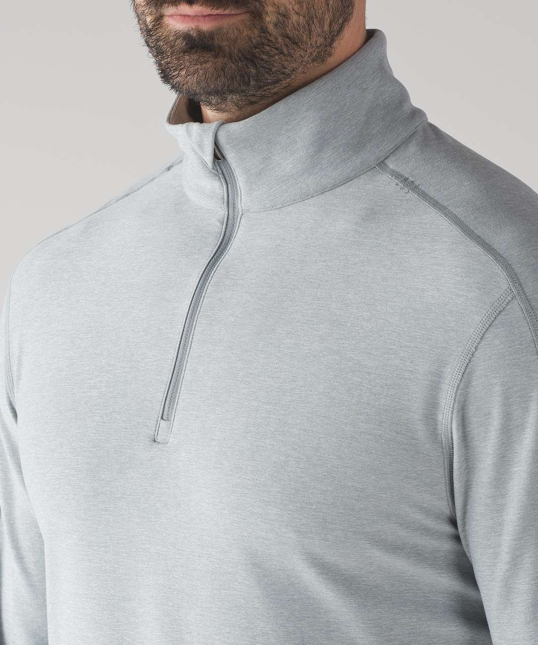 Lululemon Surge Warm 1/2 Zip Silver - Heathered Mercury