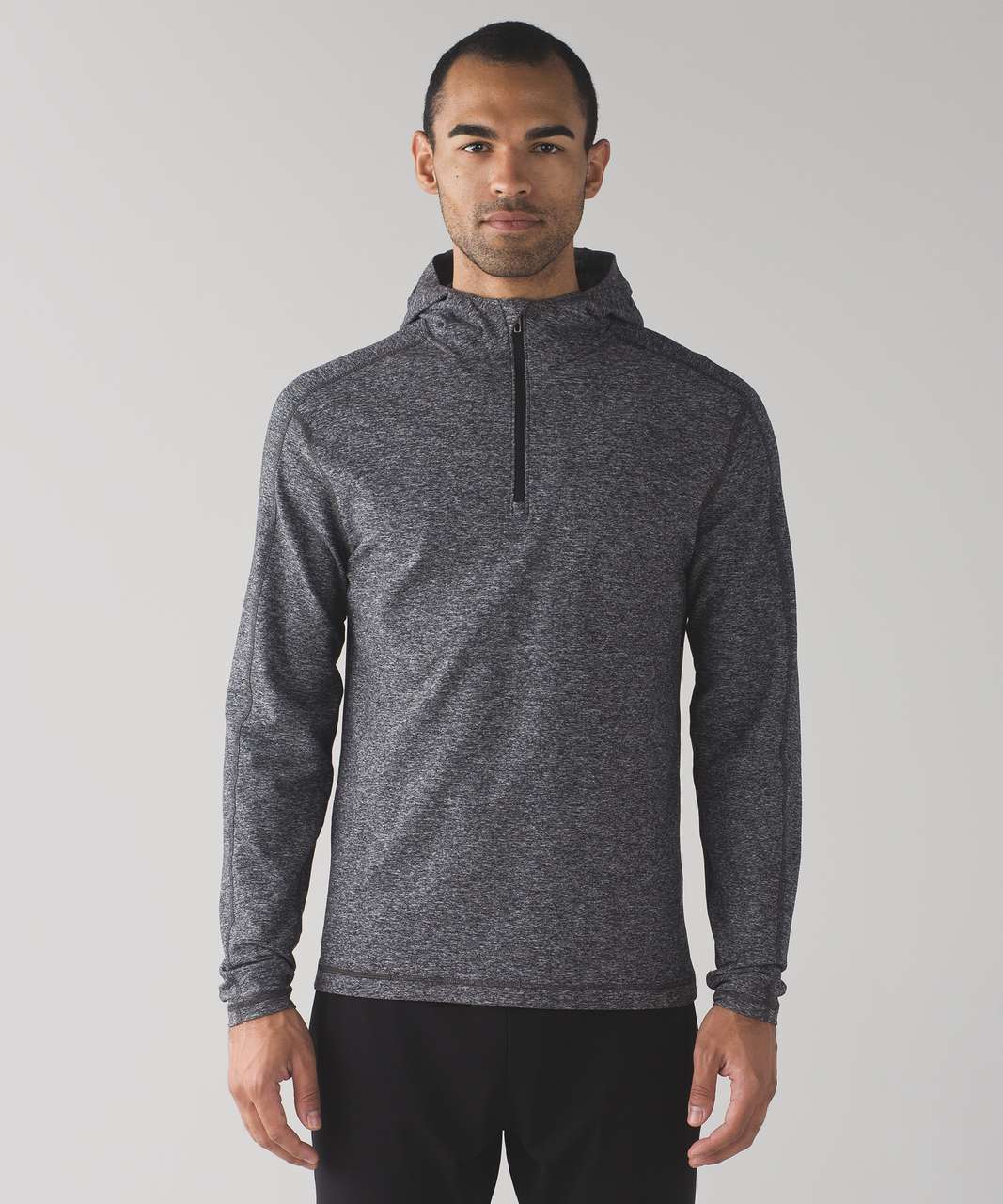 Lululemon Stratum Pullover Hoodie - Heathered Cable / Black - lulu fanatics