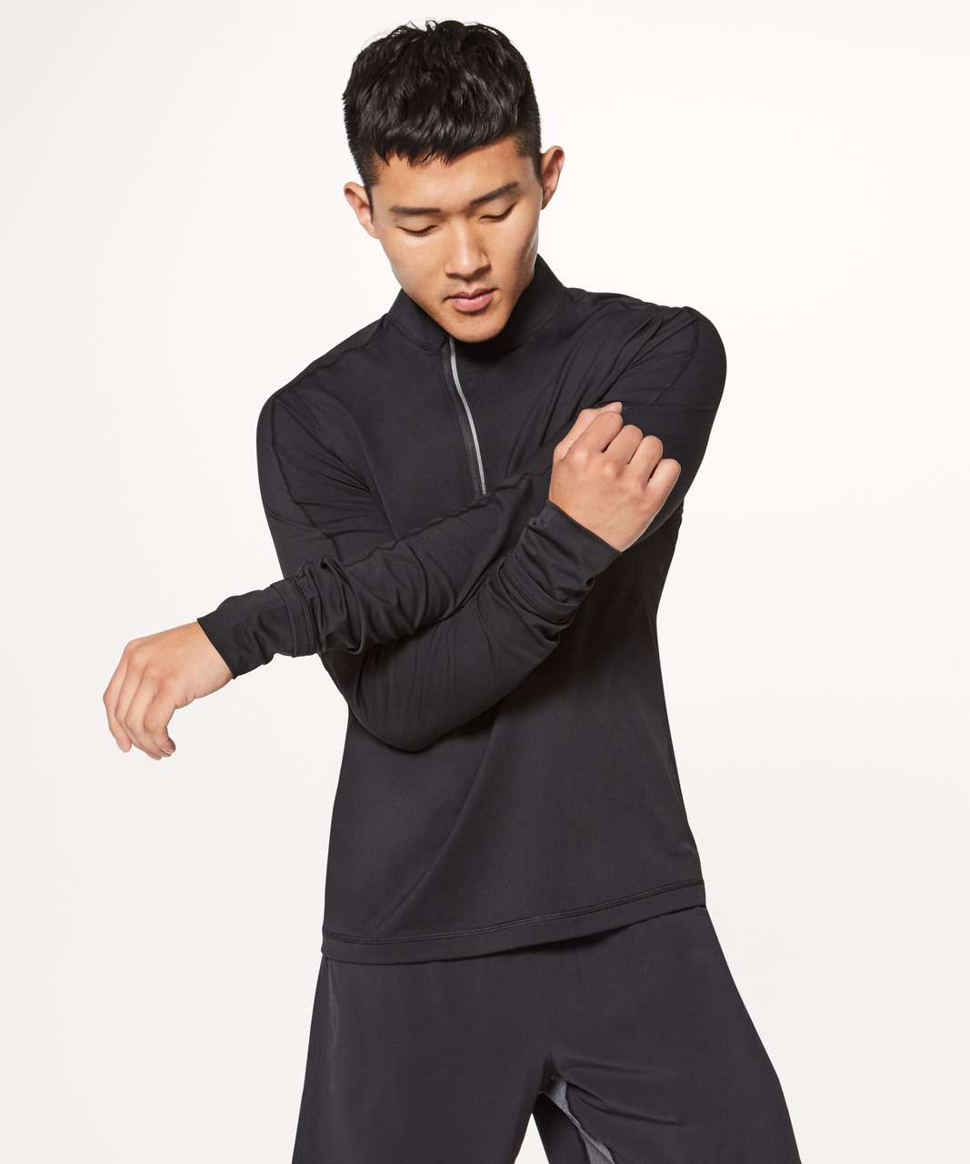 Lululemon Surge Half Zip - Black - lulu fanatics