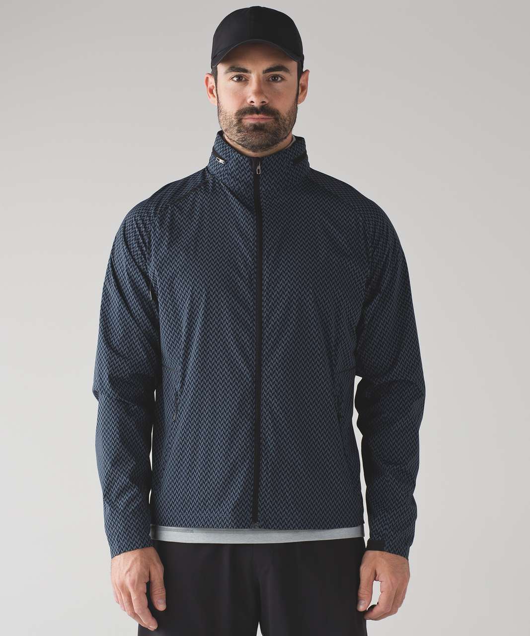 Lululemon Surge Jacket - Saint James Tweed Iron Blue Black