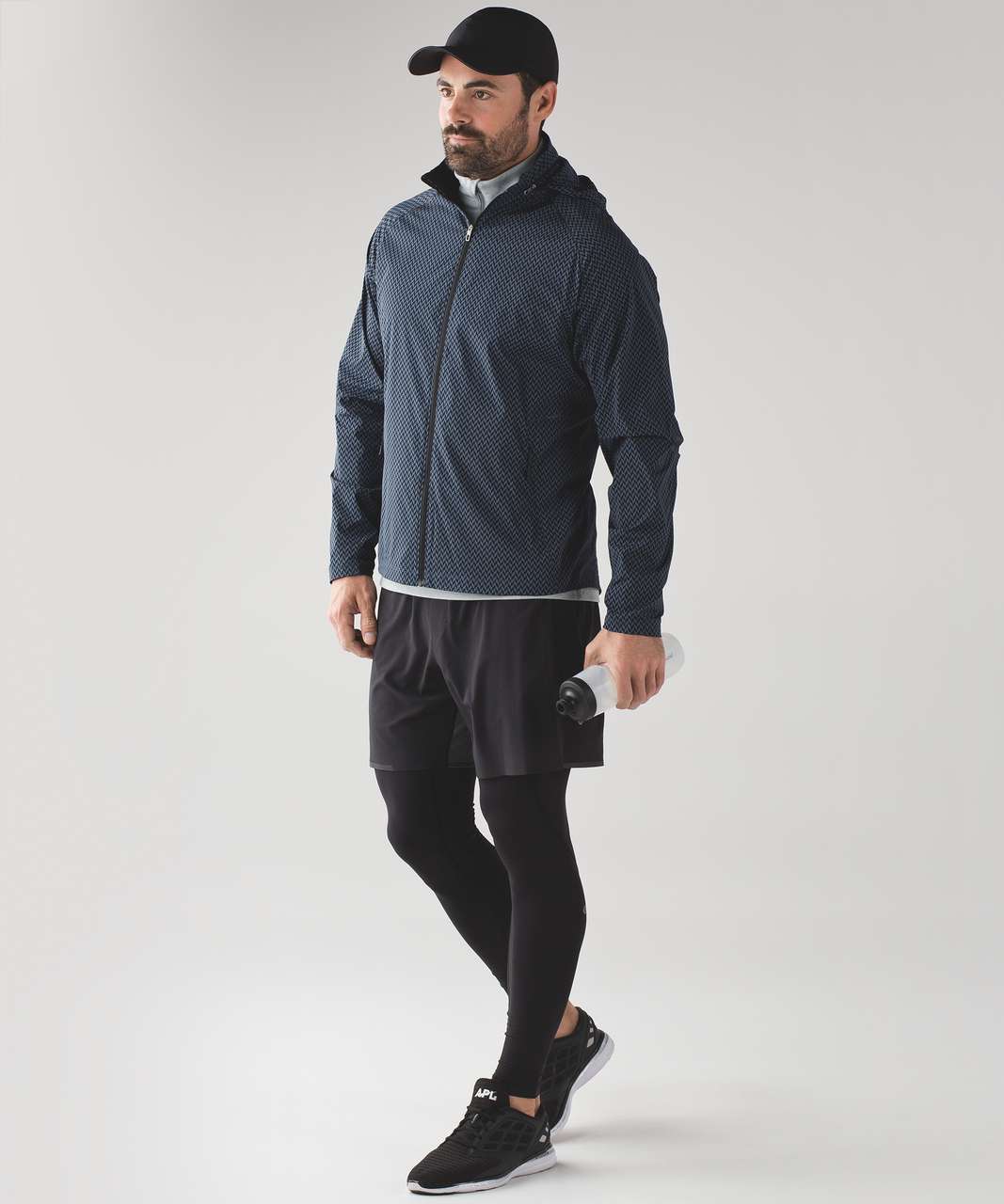 Lululemon Surge Jacket - Saint James Tweed Iron Blue Black - lulu fanatics