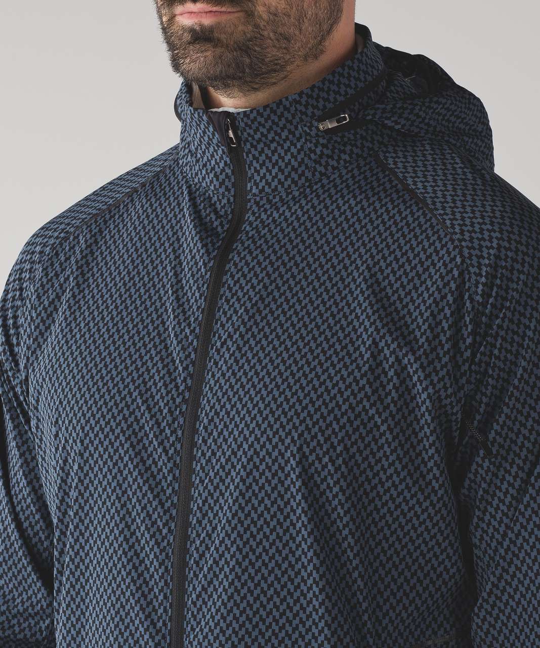 Lululemon Surge Jacket - Saint James Tweed Iron Blue Black