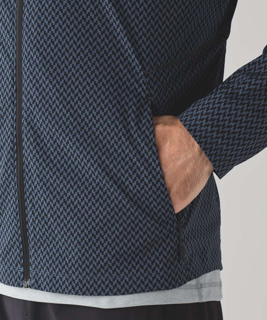 Lululemon Surge Jacket - Saint James Tweed Iron Blue Black