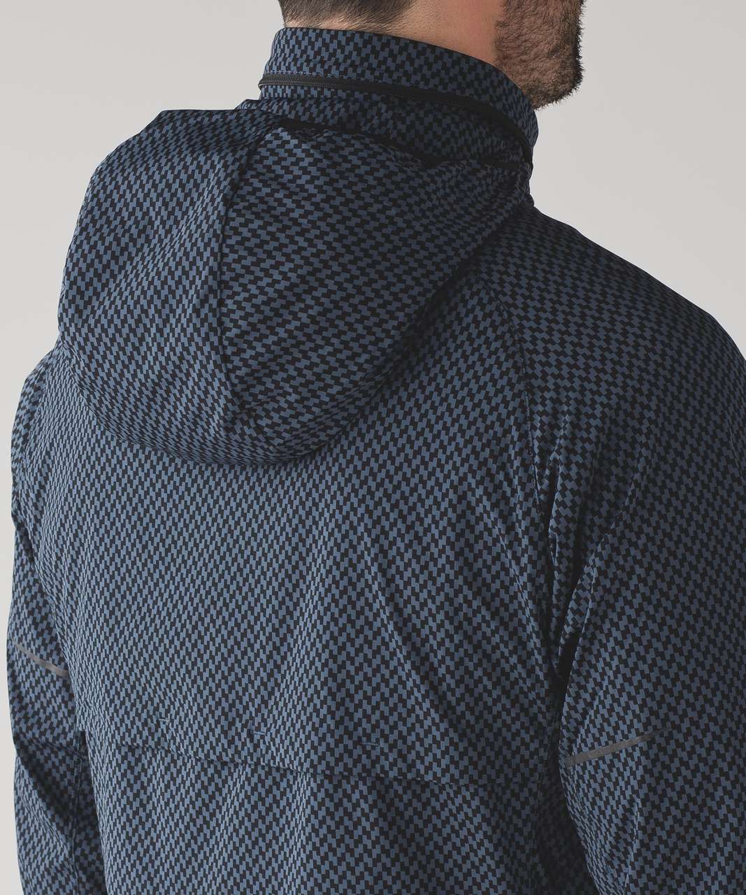 Lululemon Surge Jacket - Saint James Tweed Iron Blue Black