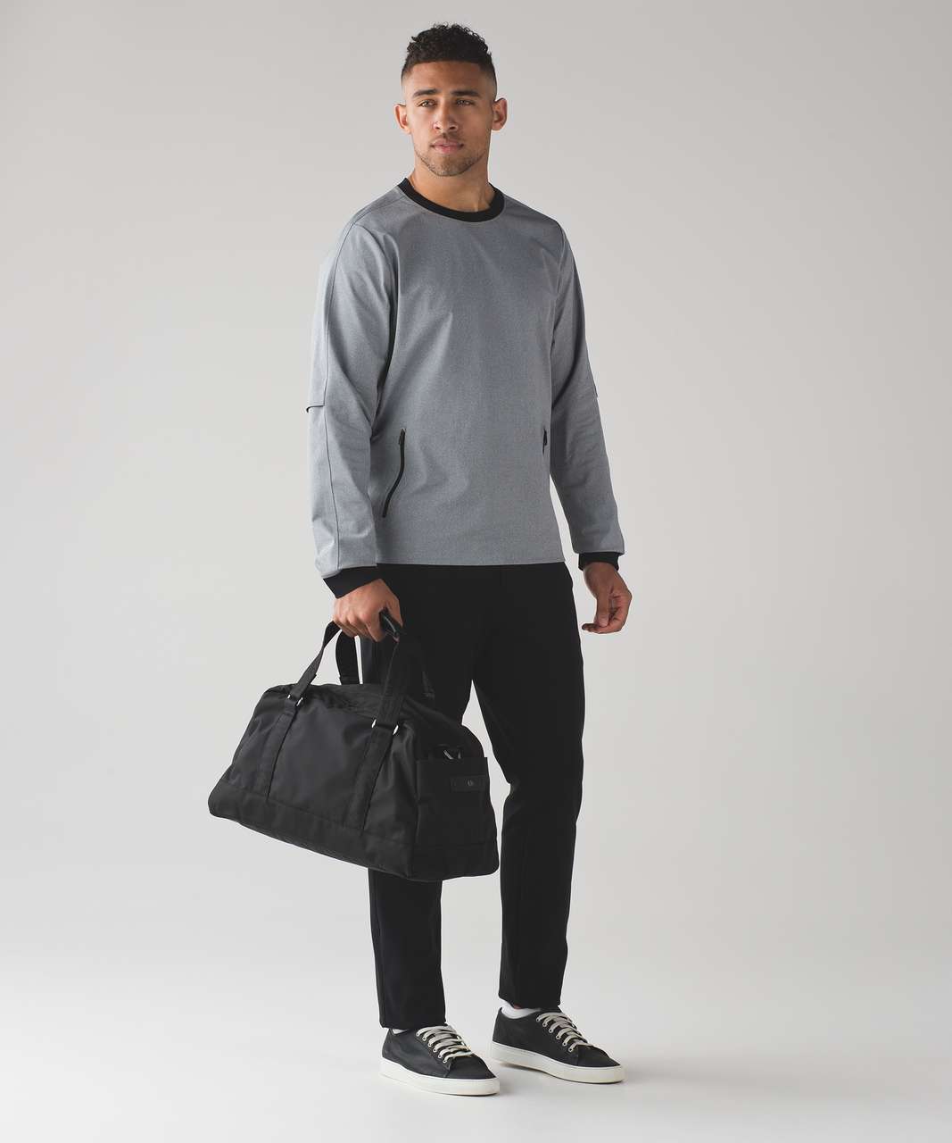 Lululemon Reform Pullover - Heathered Black / Black