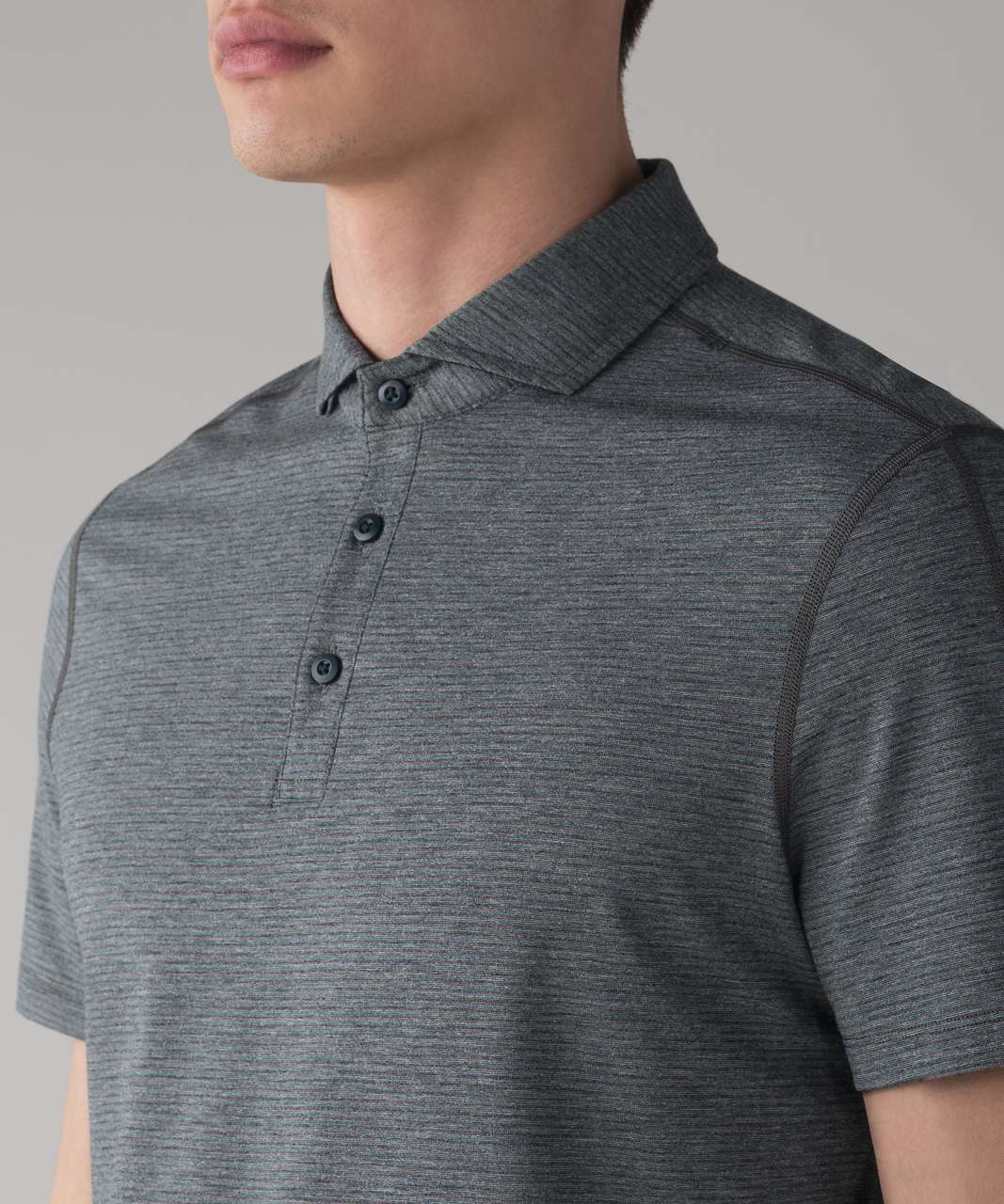 Lululemon Evolution Polo - Shade Stripe Heathered Indochine Blue Heathered Black (First Release)