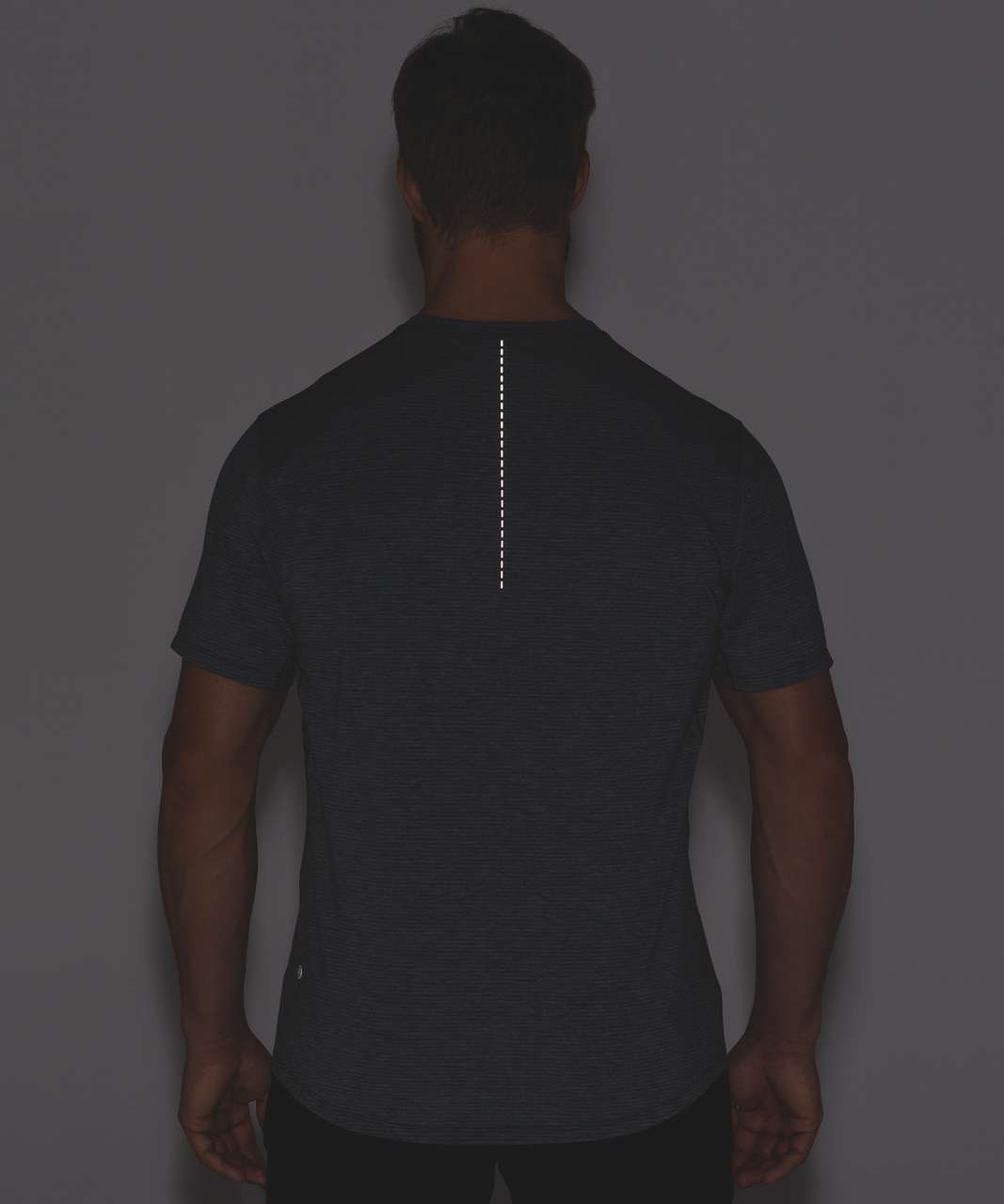 Lululemon Somatic Short Sleeve - Shade Stripe Heathered Indochine Blue Heathered Black