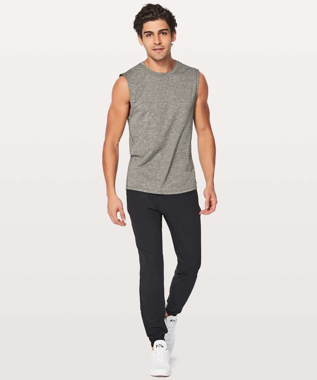 Lululemon Somatic Sleeveless - Heathered Black - lulu fanatics