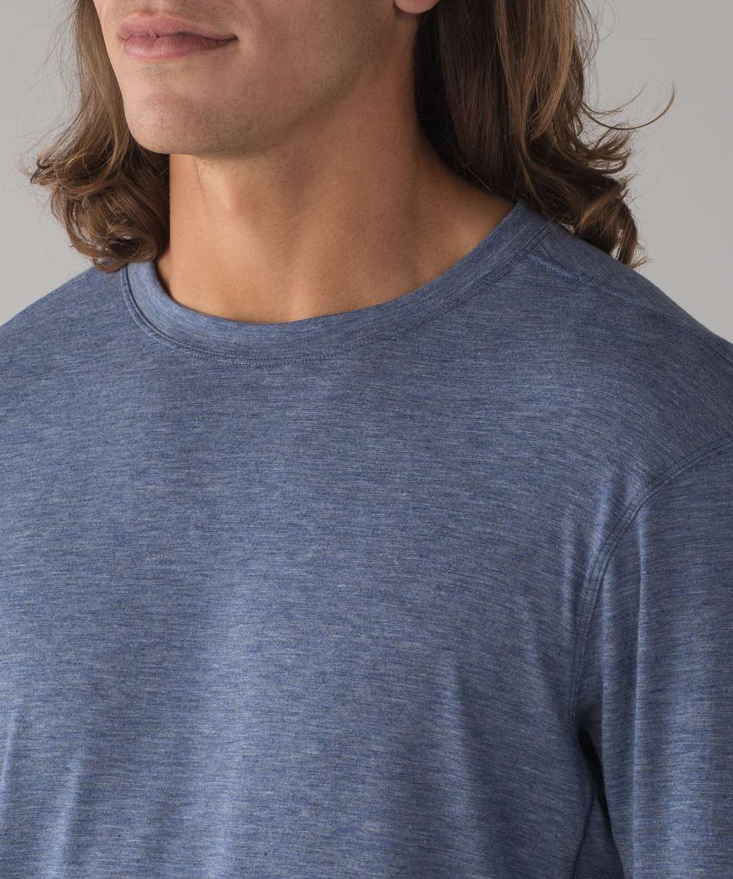 Lululemon Somatic Aero Long Sleeve - Heathered Dark Cobalt