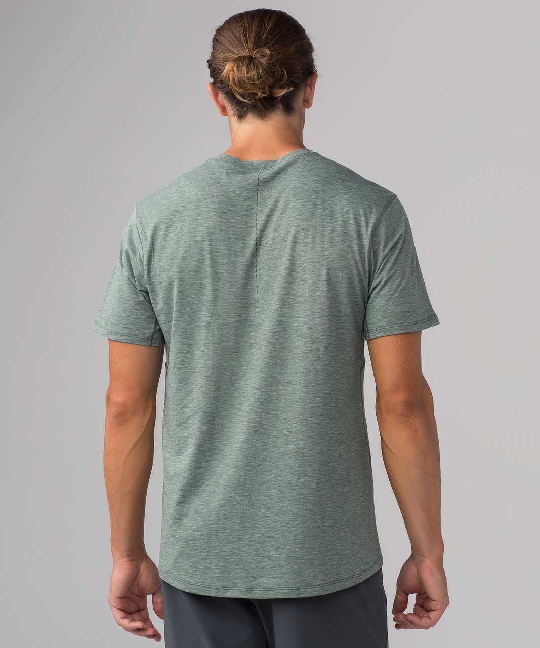 Lululemon Somatic Aero Short Sleeve - Heathered Dark Forest - lulu fanatics