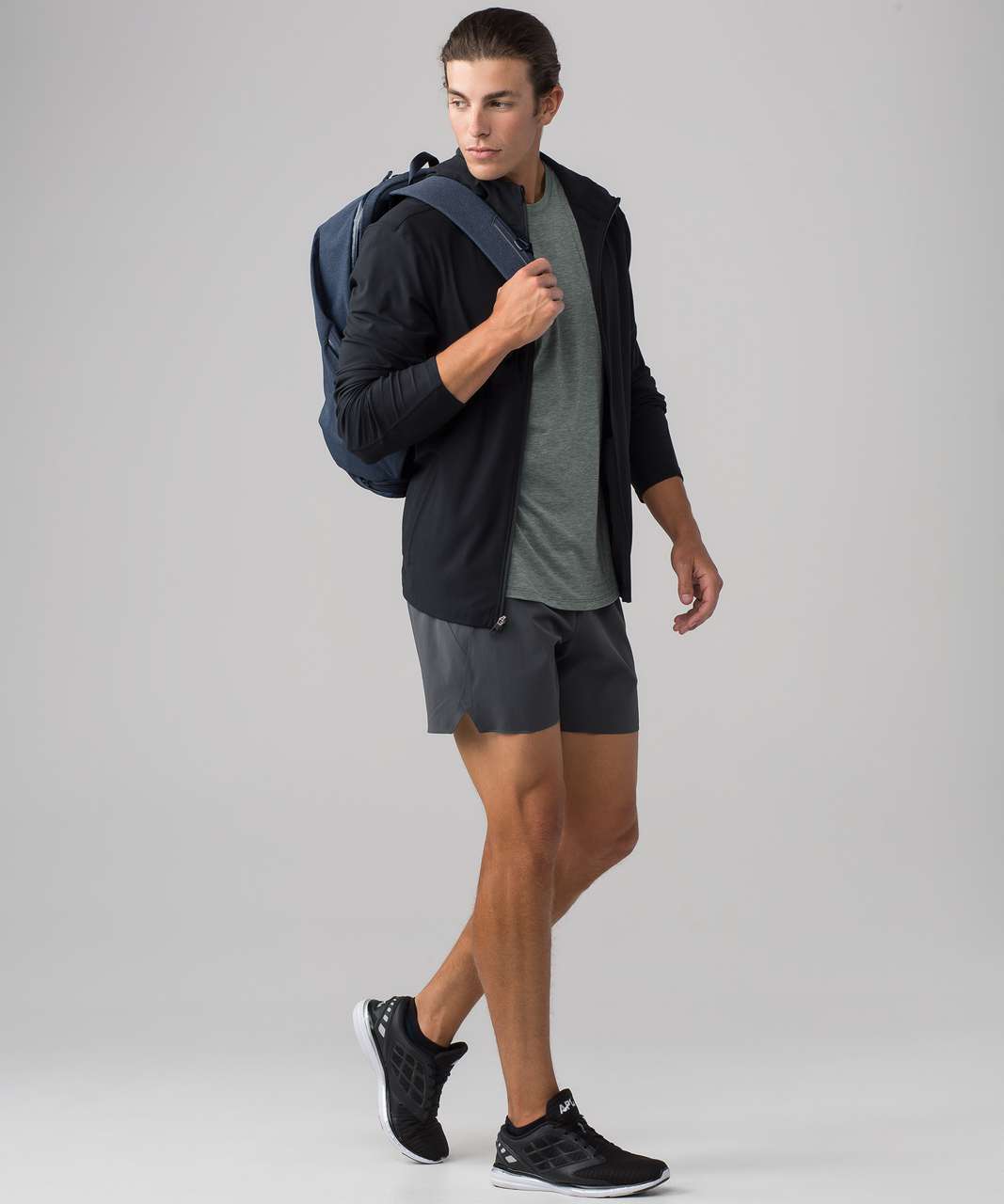 Lululemon Somatic Aero Short Sleeve - Heathered Dark Forest