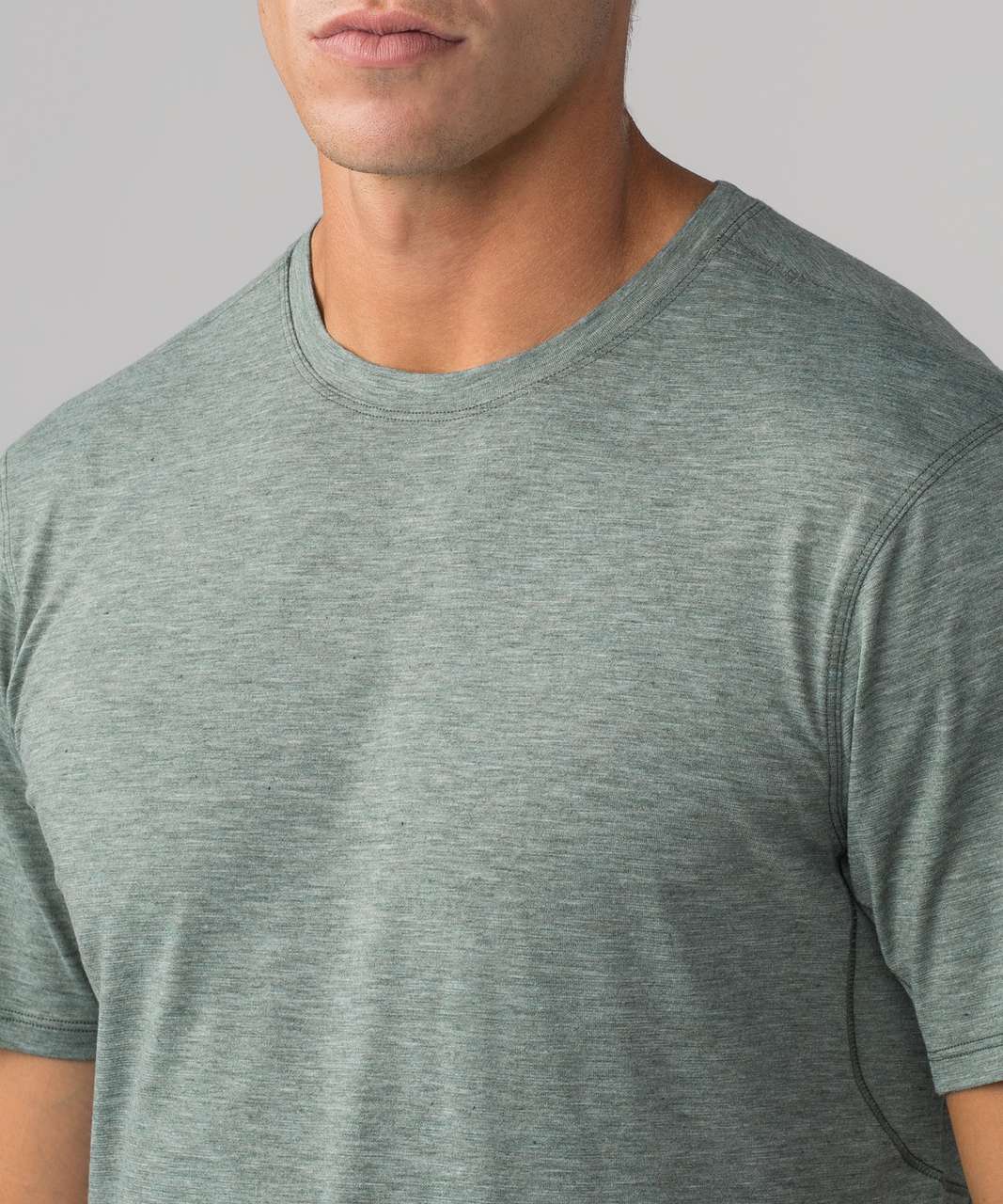 Lululemon Somatic Aero Short Sleeve - Heathered Dark Forest