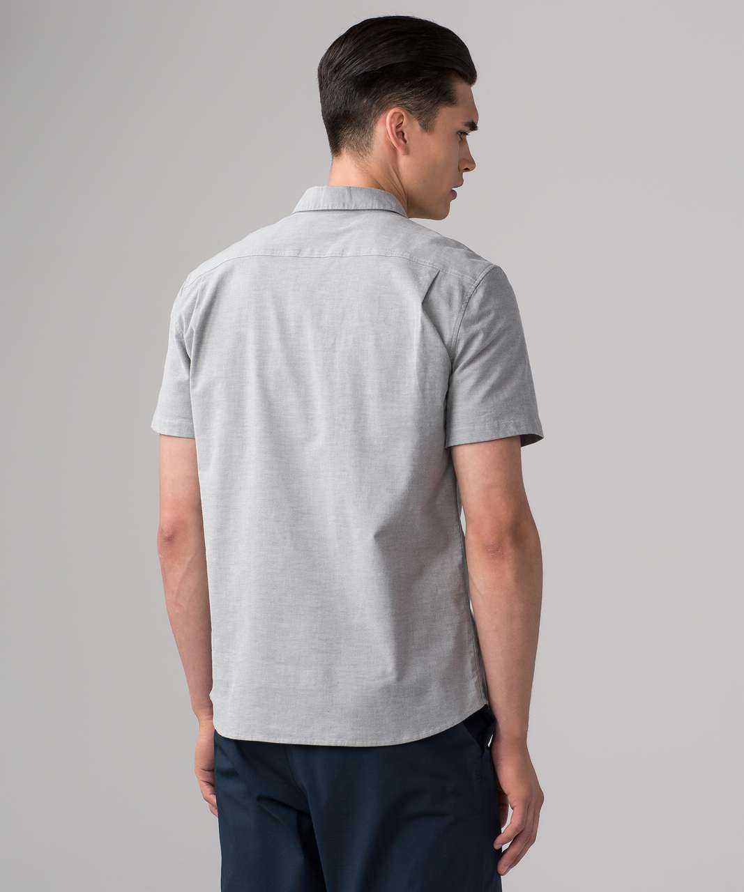 Lululemon On Time Short Sleeve Buttondown - Dark Ash / Cable