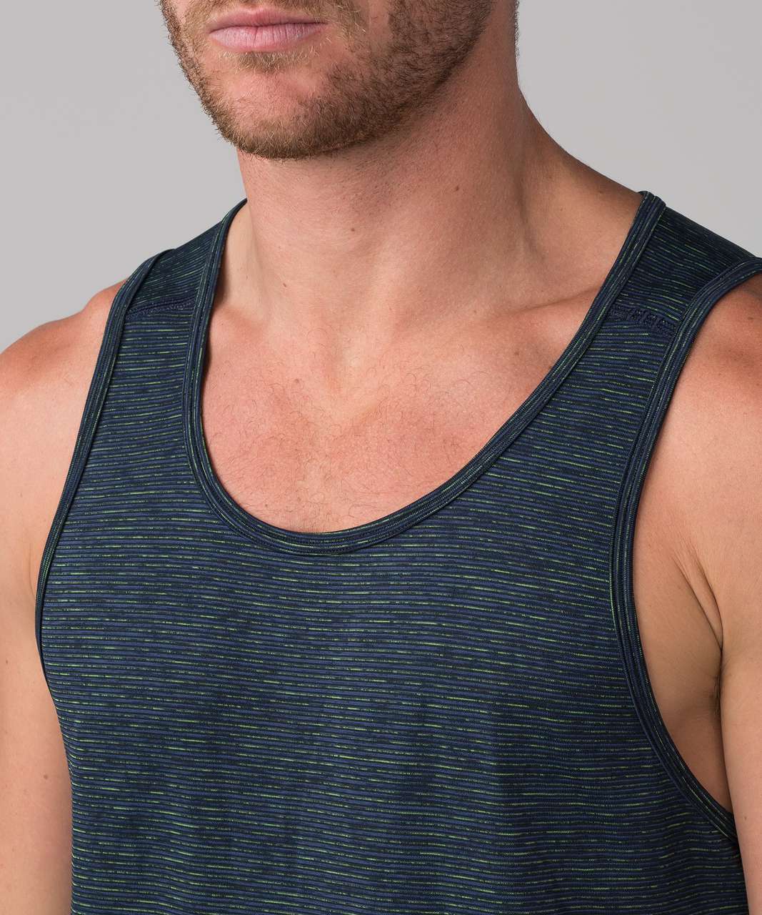 Lululemon Metal Vent Tech Tank - Nautical Navy / Lime / Dark Blue / Black