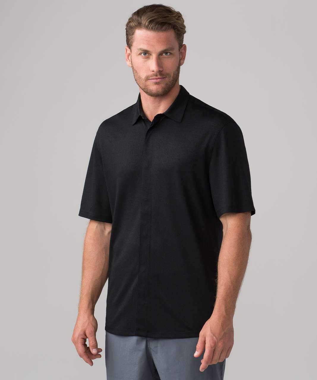 Lululemon Carry On Short Sleeve Buttondown - Black