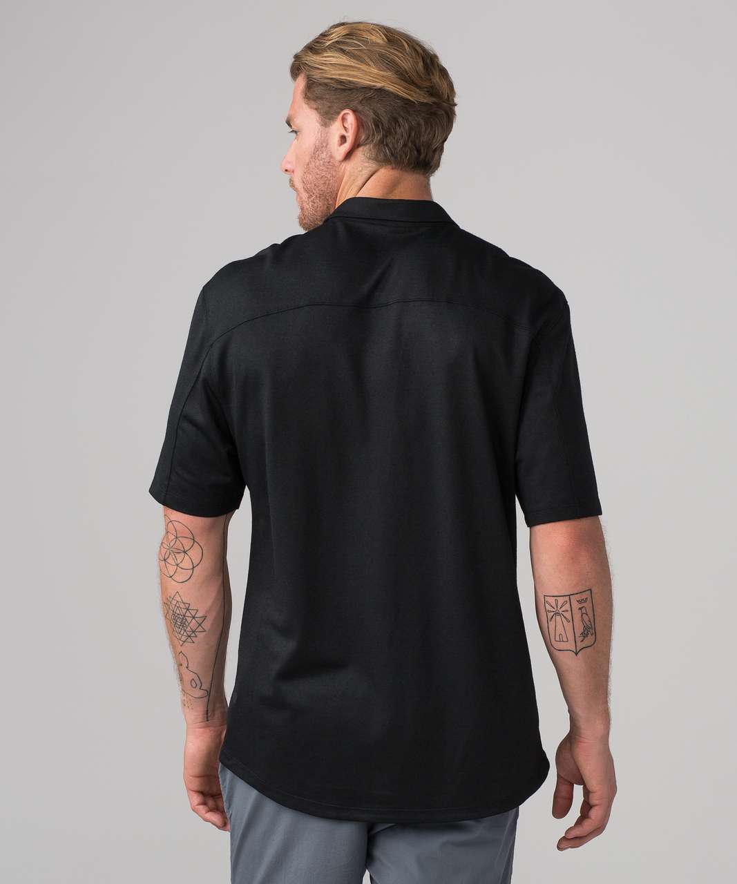 Lululemon Carry On Short Sleeve Buttondown - Black