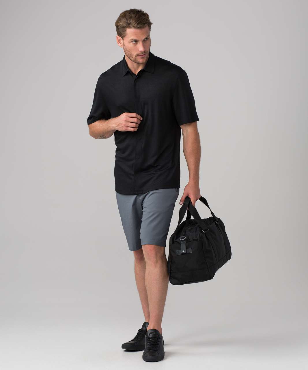 Lululemon Carry On Short Sleeve Buttondown - Black