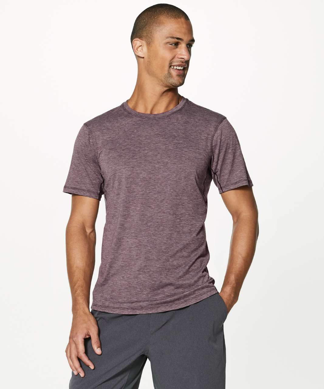 Lululemon Somatic Aero Short Sleeve - Heathered Dark Adobe - lulu fanatics