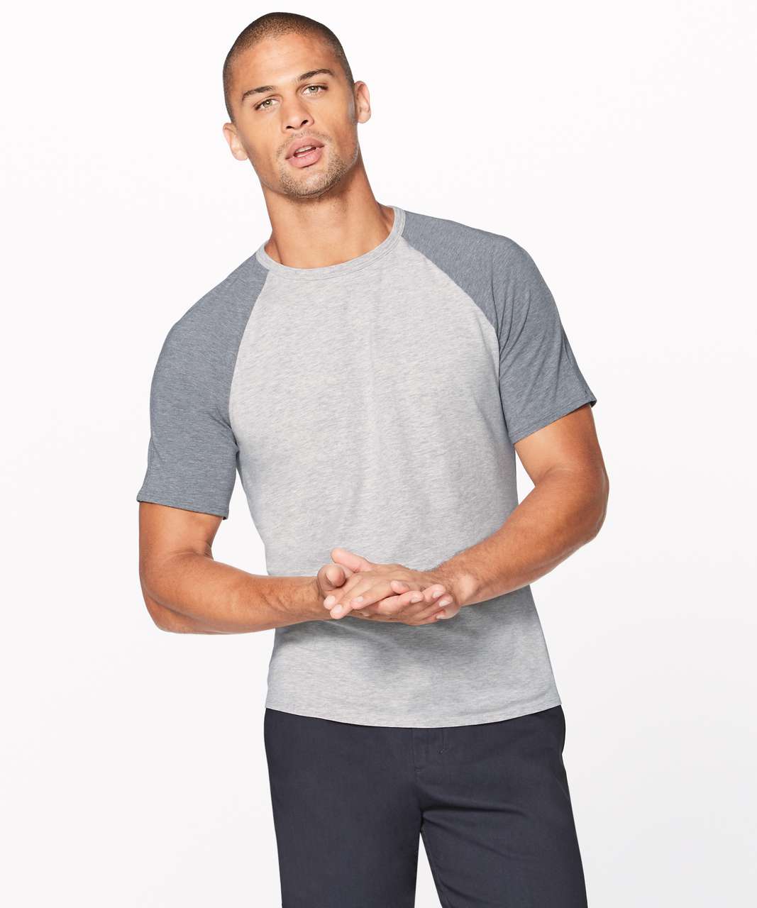 Lululemon Bodhi Short Sleeve Hoodie - Heathered Medium Grey / Slate - lulu  fanatics