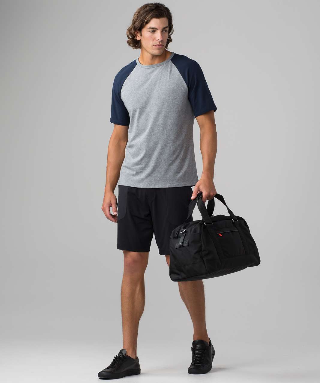 Lululemon Bodhi Short Sleeve - Heathered Medium Grey / Nautical Navy