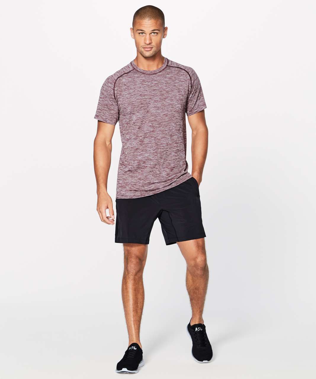 Lululemon Metal Vent Tech Surge Short Sleeve - Cassis / White