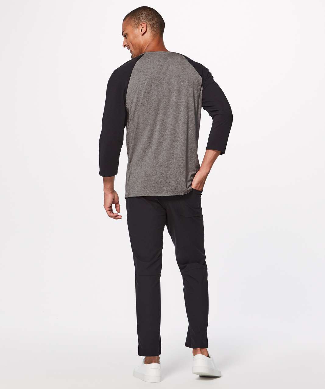 Lululemon Bodhi 3/4 Sleeve - Heathered Medium Grey / Black