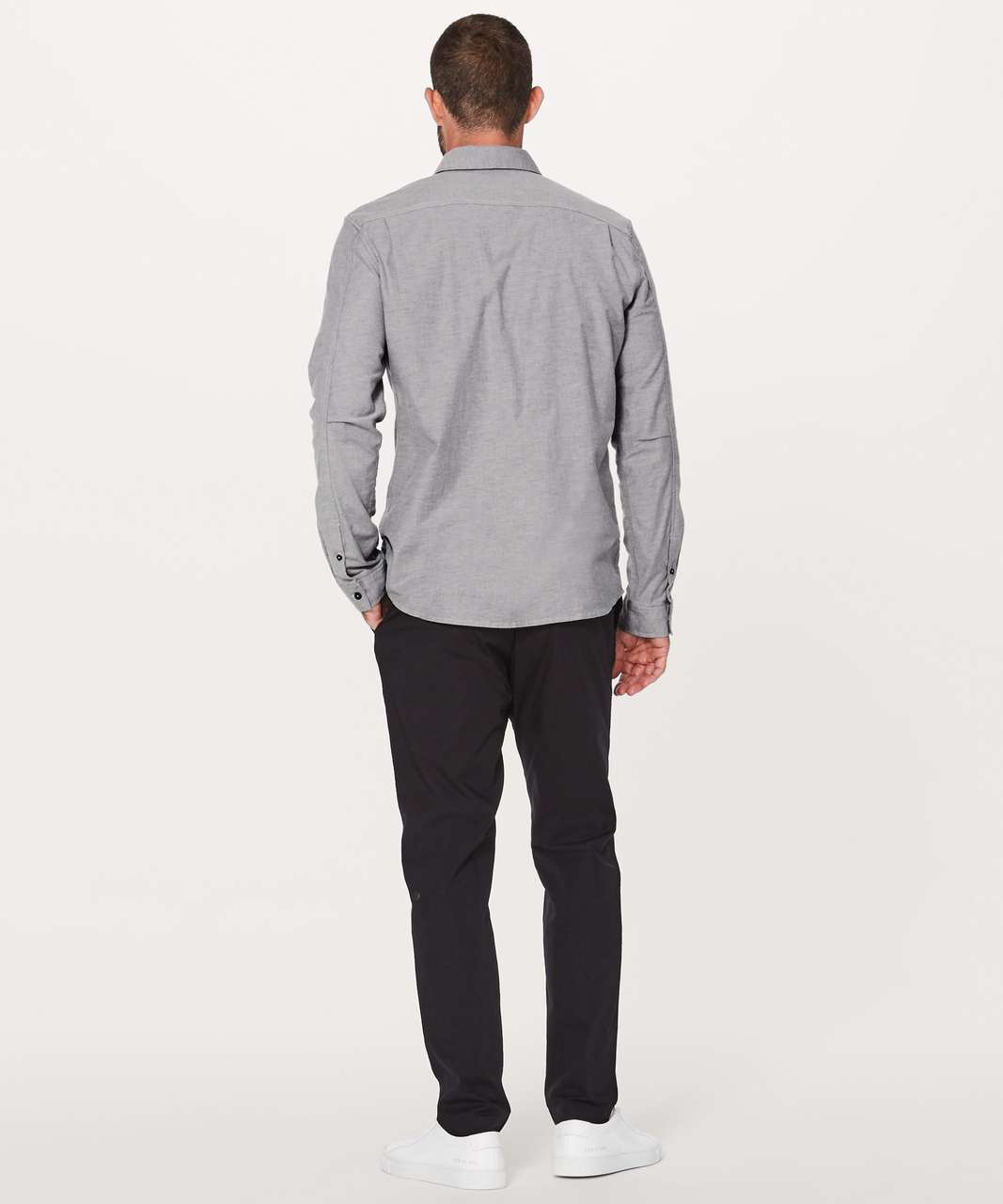 Lululemon Recommission Long Sleeve Buttondown - Dark Ash / Cable