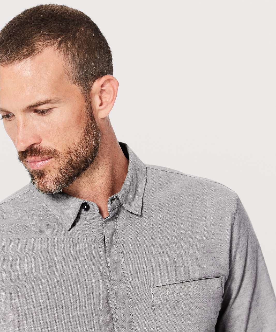 Lululemon Recommission Long Sleeve Buttondown - Dark Ash / Cable