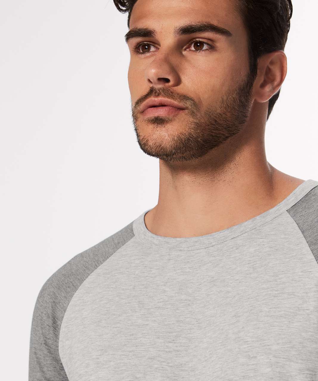 Lululemon Bodhi Long Sleeve - Heathered Light Grey / Heathered Medium Grey