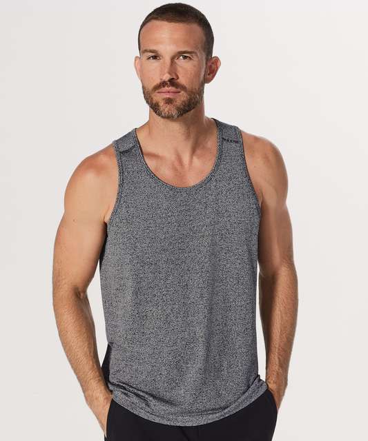 Lululemon Metal Vent Tech Tank - White / Black - lulu fanatics