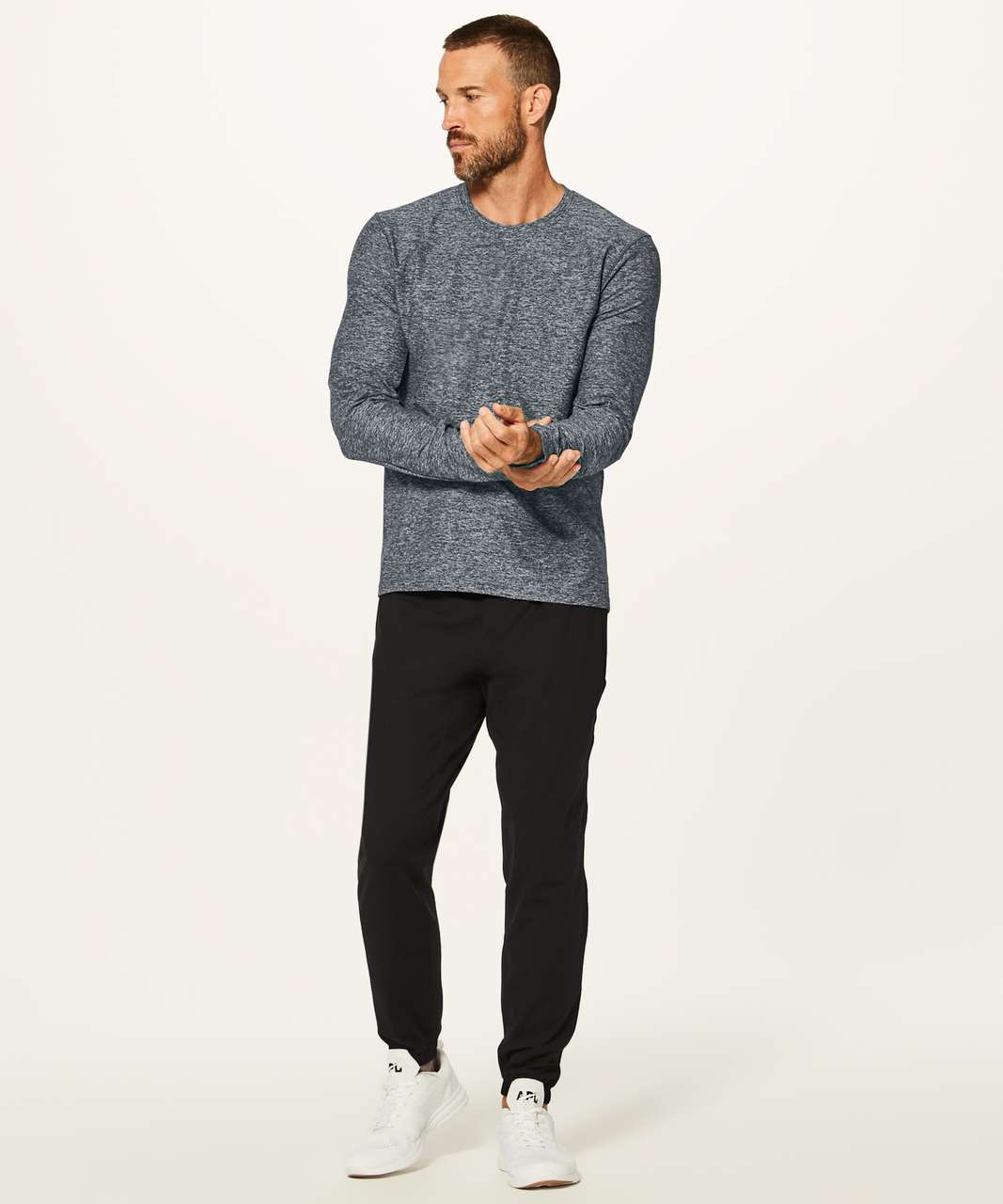 Lululemon Surge Warm Long Sleeve - Heathered Melanite