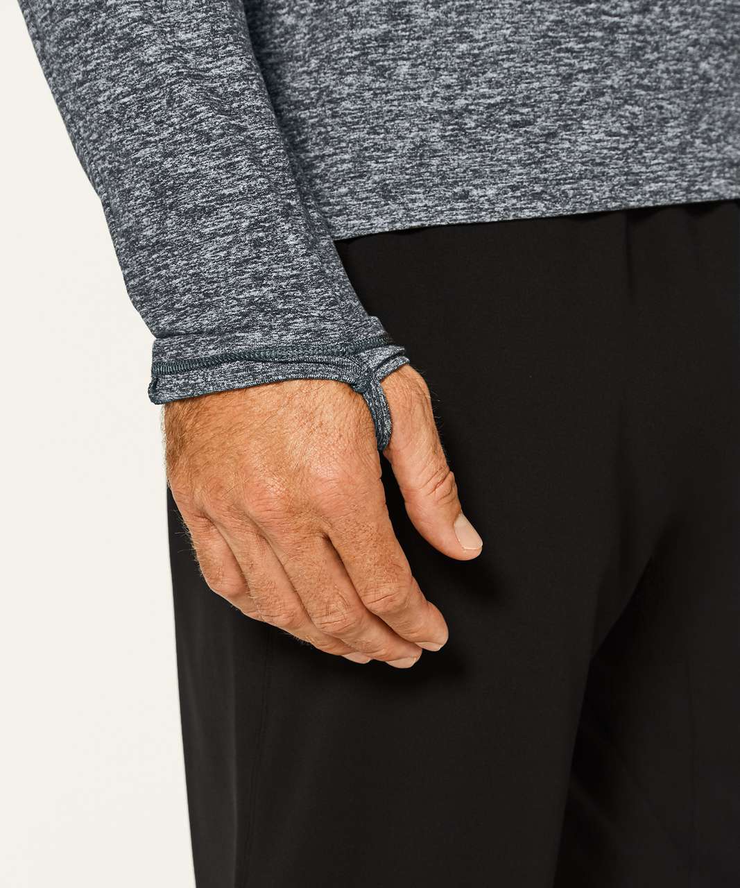 Lululemon Surge Warm Long Sleeve - Heathered Melanite