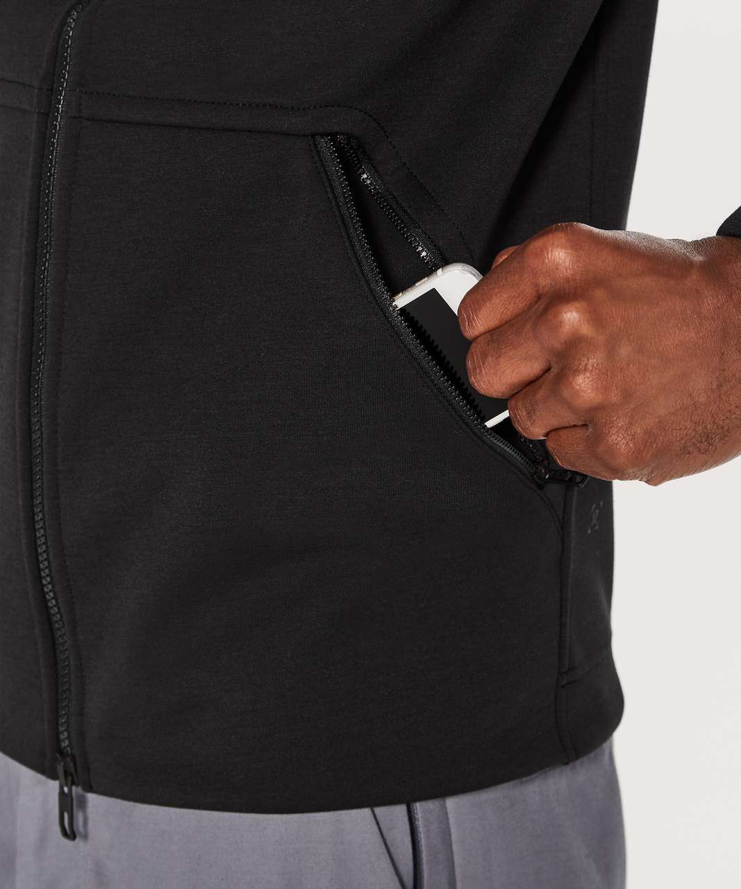 Lululemon Welterweight Zip Hoodie - Heathered Silver Drop / Black