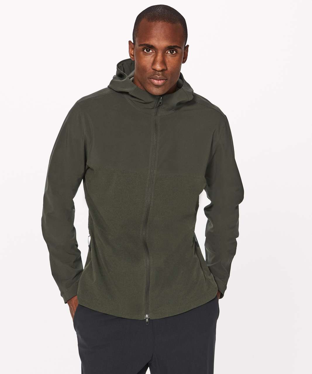 Lululemon Rise 'N Sweat Jacket - Dark Olive