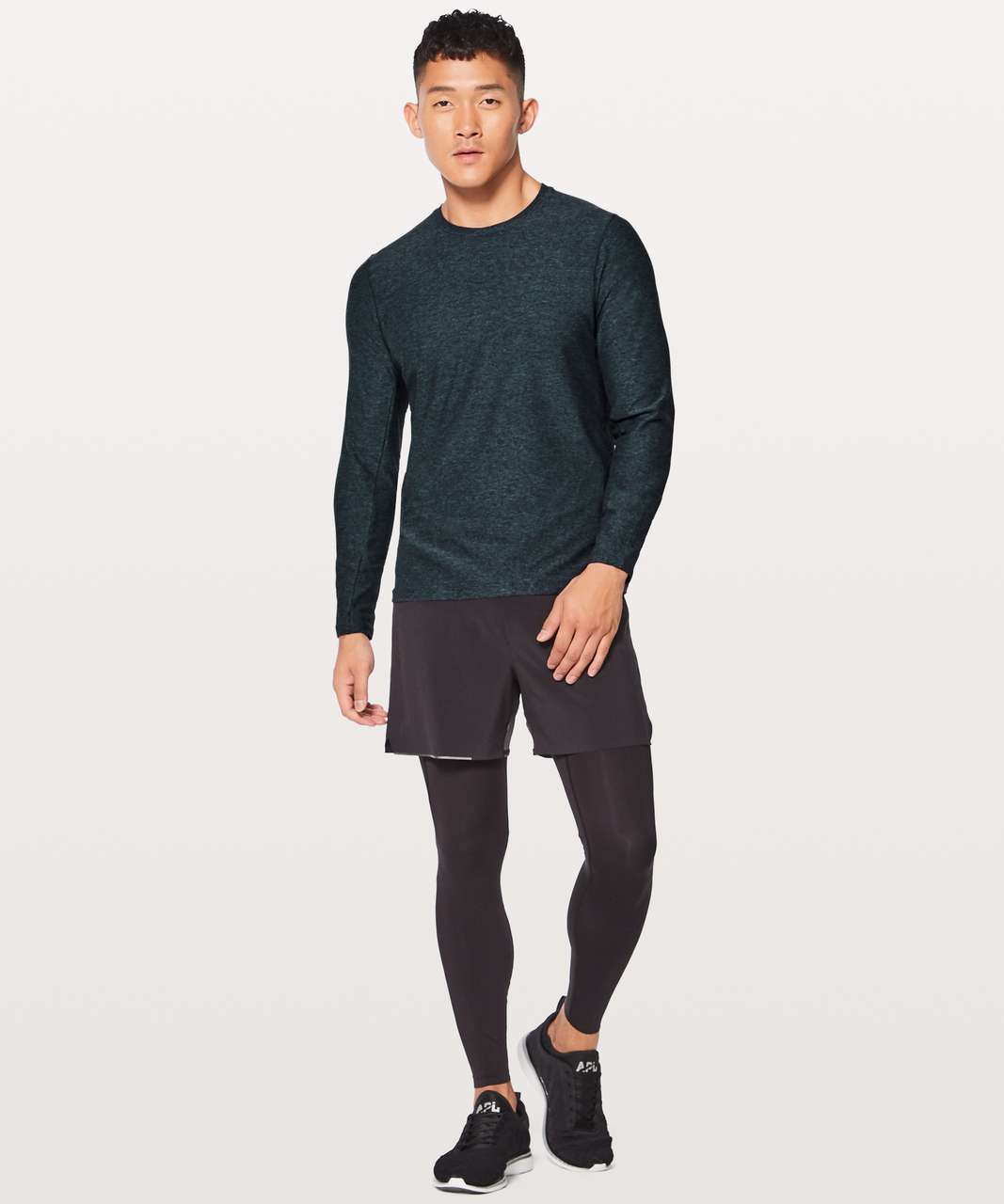 Lululemon Surge Warm Long Sleeve - Heathered Nocturnal Teal