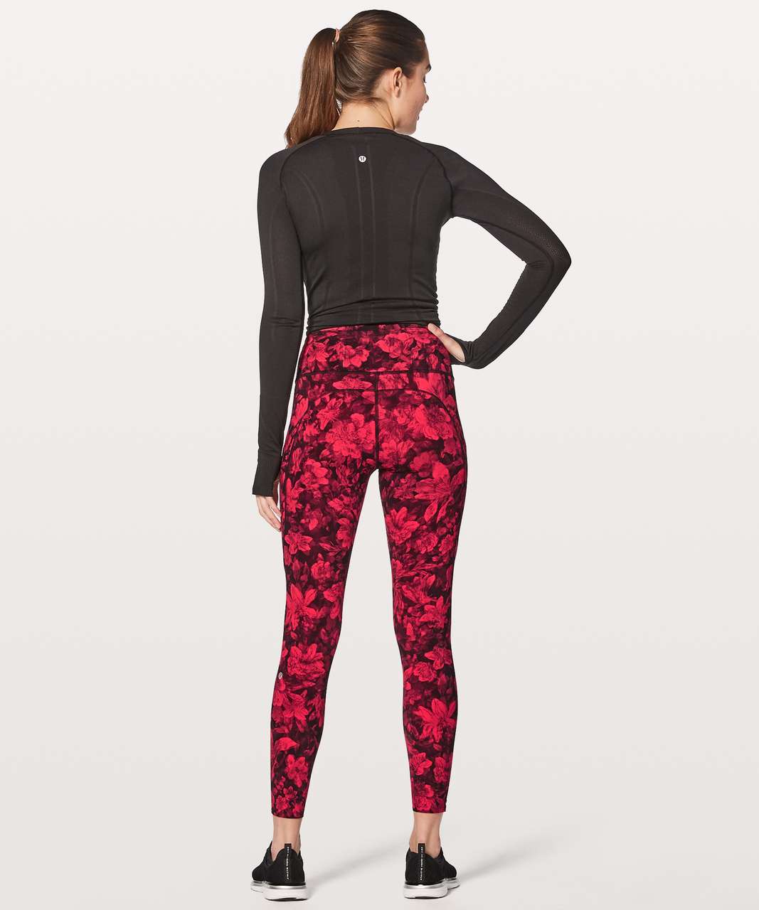 Lululemon Fast & Free 7/8 Tight II *Nulux 25" - CarmineTrue Red Black