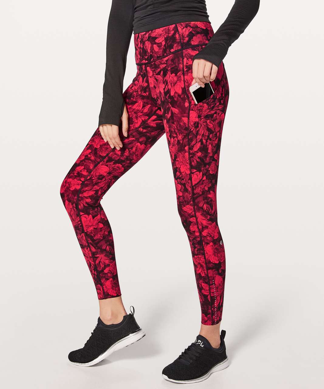 Lululemon Fast & Free 7/8 Tight II *Non-Reflective Nulux 25 - Dark Red -  lulu fanatics