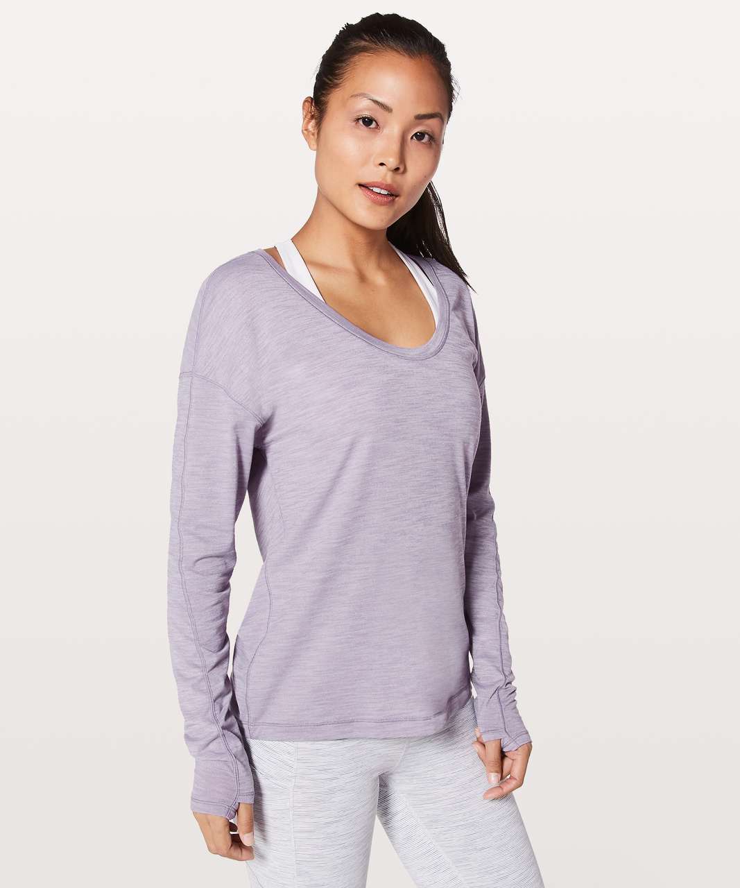 Lululemon Meant To Move Long Sleeve - Heathered Dusty Dawn