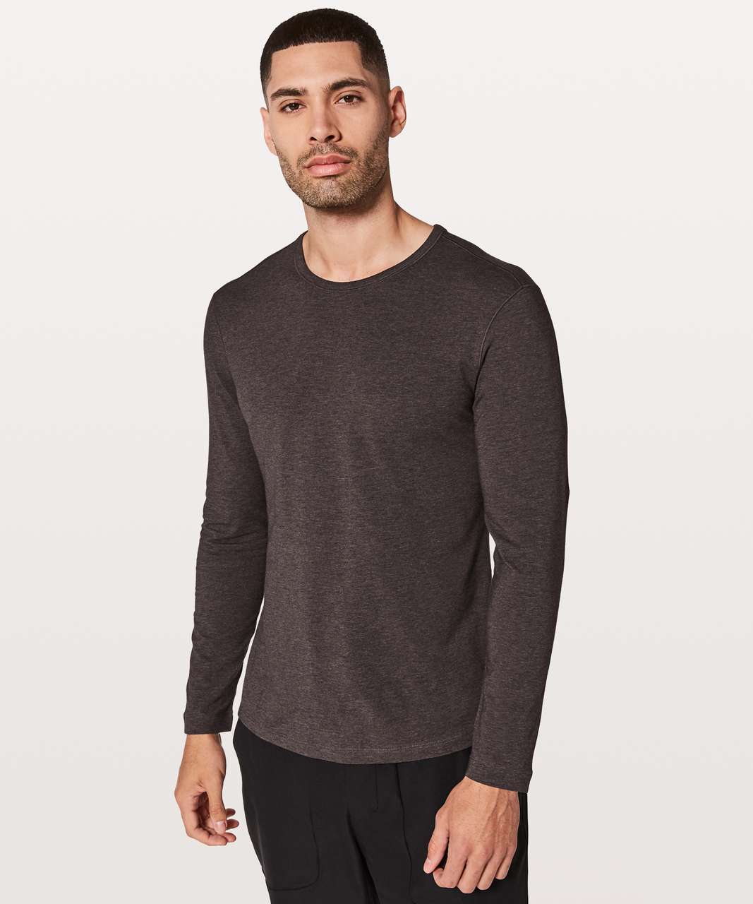 Lululemon 5 Year Basic Long Sleeve - Heathered Black Garnet