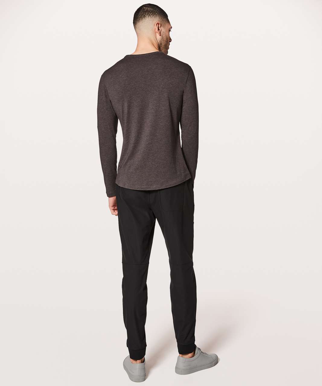 Lululemon 5 Year Basic Long Sleeve - Heathered Black Garnet