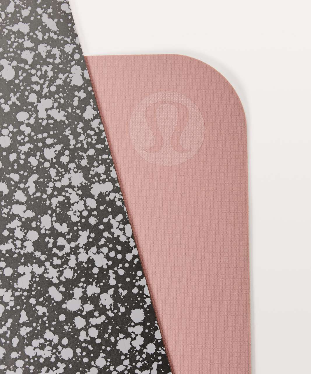 Lululemon The Reversible Mat 5mm - Crackled Starlight Black / Porcelain Pink  - lulu fanatics