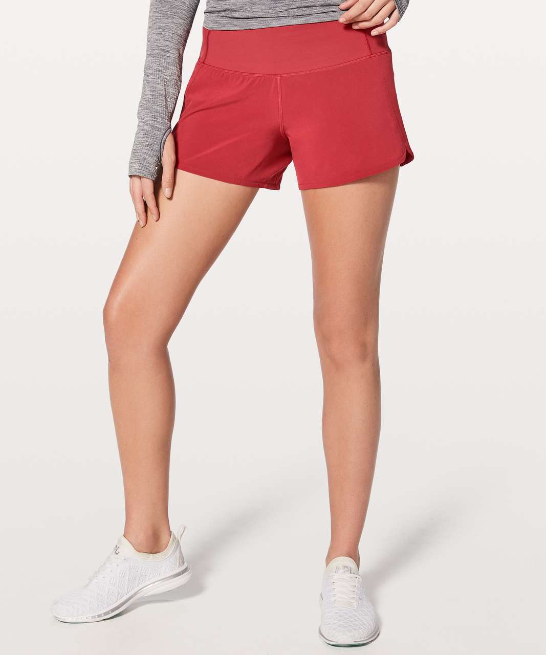 Lululemon Womens Run Times Shorts Running Lined Bumble Berry Red