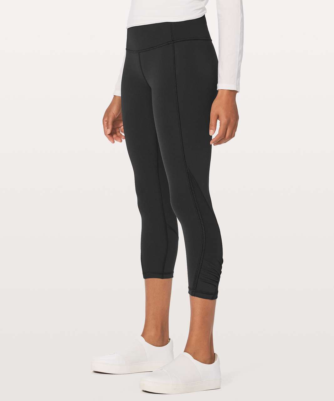 Lululemon Wunder Under Pant (Hi-Rise) - Luon Variegated Knit Black  Heathered Black - lulu fanatics