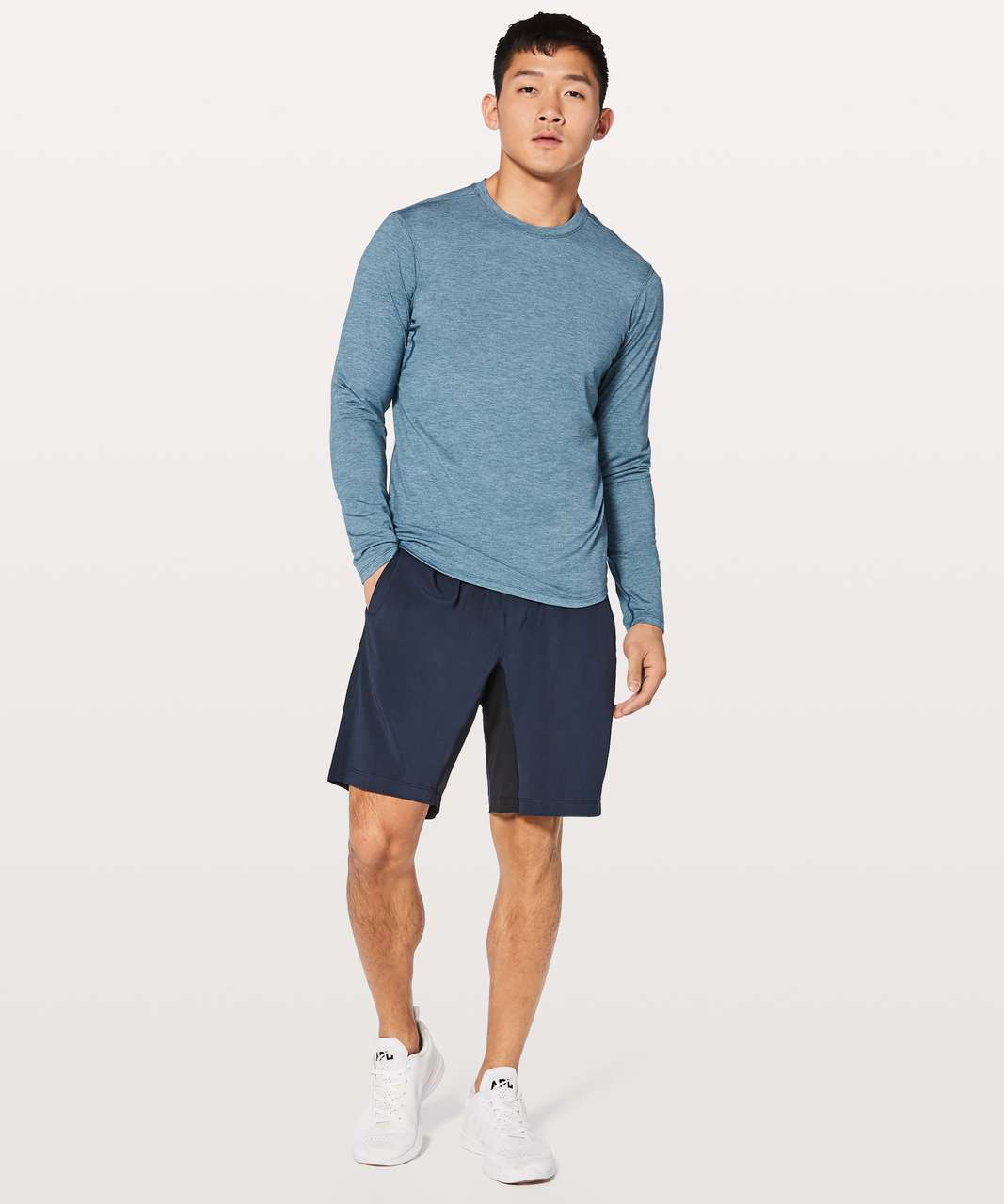 Lululemon Somatic Long Sleeve - Heathered Poseidon (First Release)