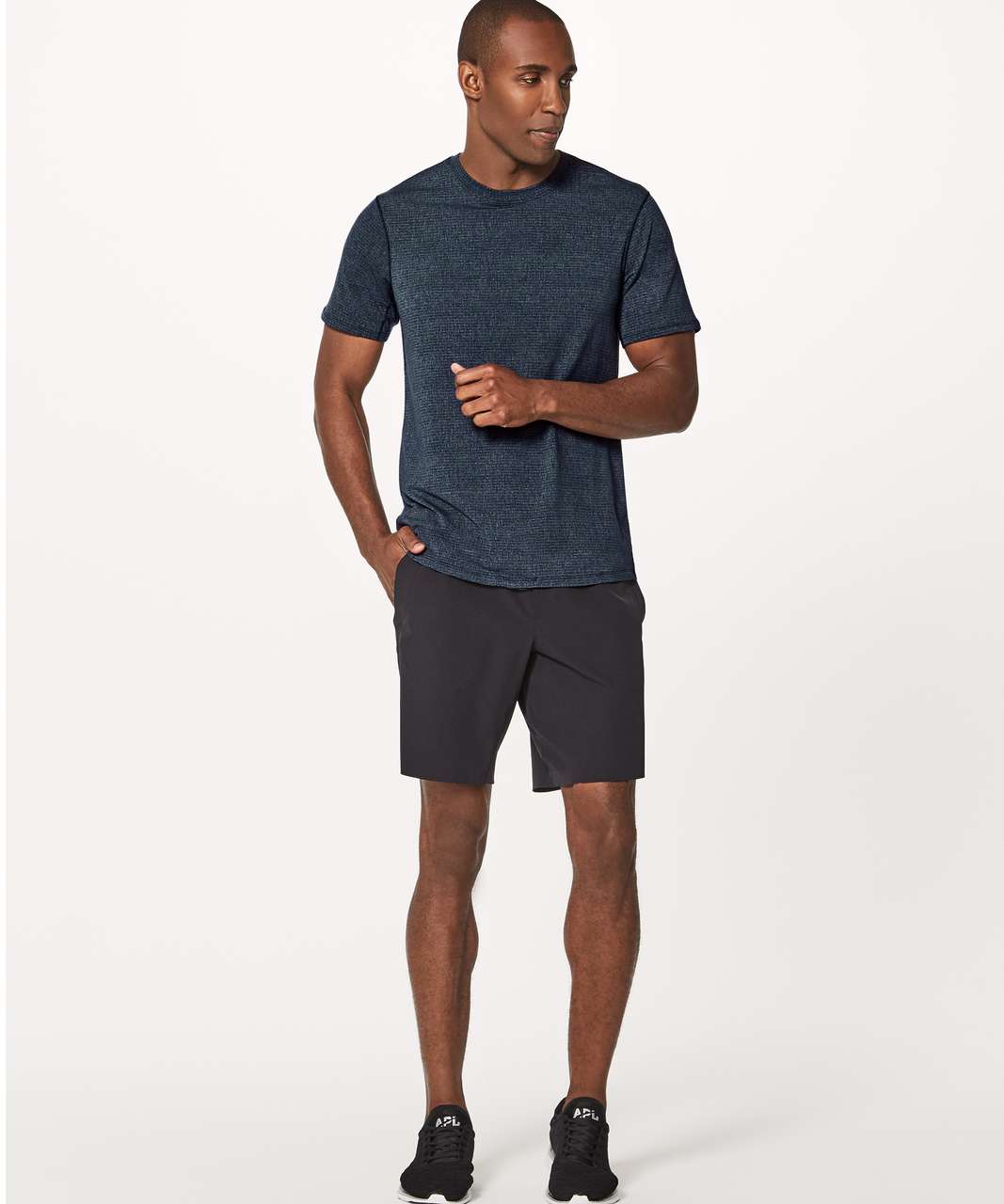 Lululemon In Mind Short Sleeve - Heathered Nautical Navy